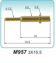 充电器弹簧针M957 3X15.5